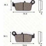 Disc brake pads MCB 665 EC homologated