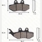 Bremsklötze Scheibenbremsbeläge MCB 734 EC mit ABE