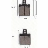 disk brake pads MCB 075 ABE approved