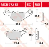 Scheibenbremsbeläge MCB 772 EC mit ABE