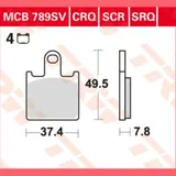 brake pads MCB 789 SCR racing without TÜV approvel