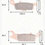 Bremsklötze Scheibenbremsbeläge MCB 802 SI