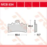 Disc brake pads MCB 834 for: KTM RC/DUKE 125-390 ccm BMW G 310 ccm