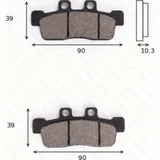 Bremsklötze Scheibenbremsbeläge MCB839 mit ABE