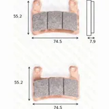 Bremsklötze Scheibenbremsbeläge MCB 850 SV mit ABE