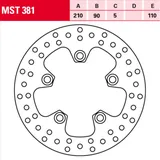 MST 381 brake disc, fixed