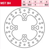 MST 384 Bremsscheibe starr