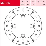 MST 415 brake disc, fixed