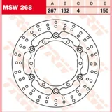 MSW268 brake disc, floating