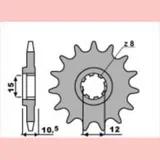 PBR front sprocket 140-13 teeth -415