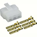 Connector plug JP6,3 6-pole with flat plug