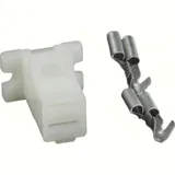 Connector plug JP6,3 2-pole with plug-in sleeve