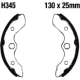 Brake shoes grooved inc springs EBC gerillt for: Honda TRX 7370207