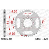 Stahl-Kettenrad AFAM 420 - 40Z Silber 1010540