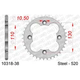 Steel Chain Wheel - Rear Sprocket AFAM 428 - 51t SILVER 1023651