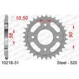 Steel Chain Wheel - Rear Sprocket AFAM 520 - 35t SILVER 1021535 Steel Chain Wheel - Rear Sprocket AFAM 520 - 35t SILVER 1021535
