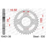 Steel Chain Wheel - Rear Sprocket AFAM 520 - 40t SILVER 1031840