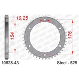 Racing Stahl-Kettenrad AFAM 420 - 44Z Schwarz 10618RLK44