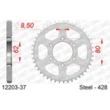 Steel Chain Wheel - Rear Sprocket AFAM 420 - 41t SILVER 1210141