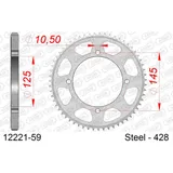 Stahl-Kettenrad AFAM 428 - 45Z Silber 1220345