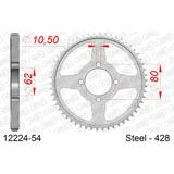 Stahl-Kettenrad AFAM 428 - 53Z Silber 1220753