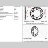 Stahl-Kettenrad AFAM 428 - 55Z Silber 1231355