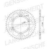 Alu-Kettenrad Esjot 530 - 49Z silber