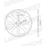 Stahl-Kettenrad Supersprox 428/38Z schwarz 14101-38