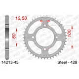 Stahl-Kettenrad AFAM 520 - 47Z Silber 1420347