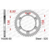 Stahl-Kettenrad AFAM 428 - 50Z Silber 1420250