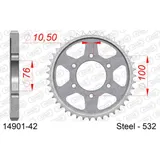 Steel Chain Wheel - Rear Sprocket AFAM 530 - 38t SILVER 1450338