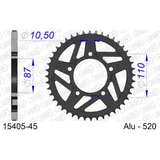 Alu Chain Wheel - Rear Sprocket AFAM 520 - 52t SILVER 15203N52