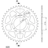 Alu-Kettenrad Supersprox 520/41Z schwarz 15401AK41 Alu-Kettenrad Supersprox 520/41Z schwarz 15401AK41
