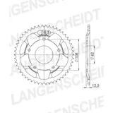 Stahl-Kettenrad Esjot 428 - 49Z