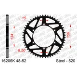 MX Steel Chain Wheel - Rear Sprocket AFAM 520 - 51t BLACK 16206K-51