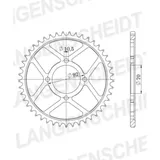 Stahl-Kettenrad Supersprox 530/35Z schwarz 16400-35
