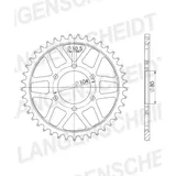 Stahl-Kettenrad Supersprox 630/32Z schwarz