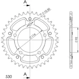 Stealth-Rear Sprocket / Chain Wheel Supersprox 530/39t gold 16702S39