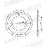 Steel-chain wheel - rear sprocket Supersprox 428 - 52t black