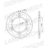 Alu-Kettenrad Esjot 530 - 44Z silber