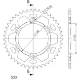 Alu-Rear Sprocket / Chain Wheel Supersprox 530/40t black 17603AK40