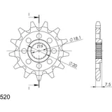 Front Sprocket 520/12t 20206A12