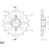 Front Sprocket 525/15t 20404A15