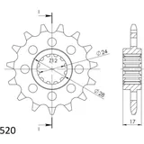 Front Sprocket 520/16t 20511A16