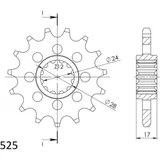Front Sprocket 525/14t 20515A14