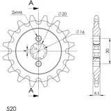 Front Sprocket Supersprox 520/12t 20718-12