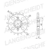 Front Sprocket Supersprox 428/19t 21304-19