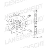 Front Sprocket Supersprox 530/15t 22501-15