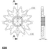 Ritzel Supersprox 520/12Z 24311-12