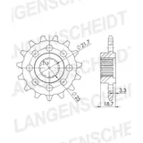 Front Sprocket Supersprox 520/14t 24605-14